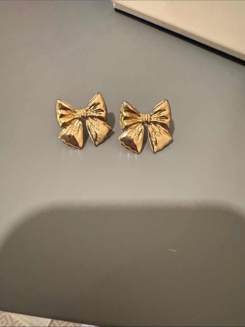 Gold Bow Stud Earrings - Women Accessories